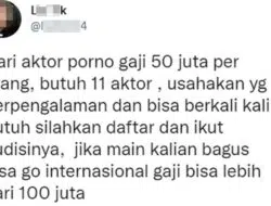 Anjir! Ada Lowongan Aktor Film Porno Indonesia di Twitter, Butuh 11 Orang