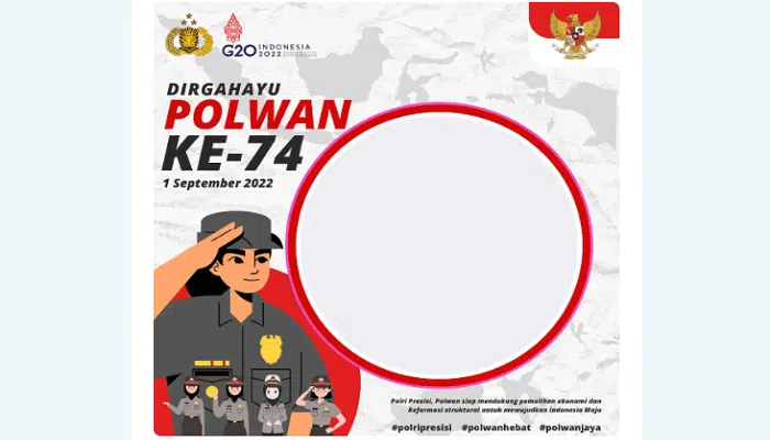 10 Link Bingkai Foto Hari Polisi Wanita ke-74 untuk Status WA dan Media Sosial