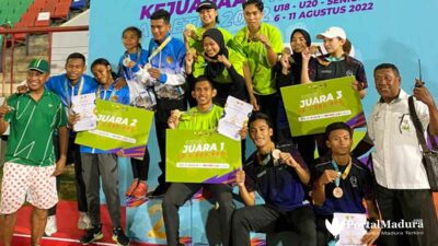 Indra Sumbang Emas Lari Estafet Mix Senior di Kejurnas Atletik 2022