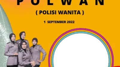 Template Twibbon Hari Polwan Ke 74, Tahun 2022