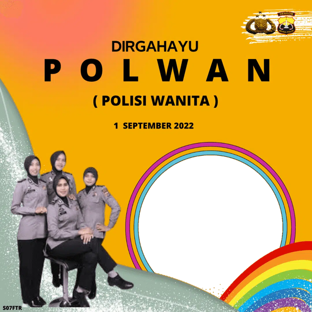 Template Twibbon Hari Polwan Ke 74, Tahun 2022
