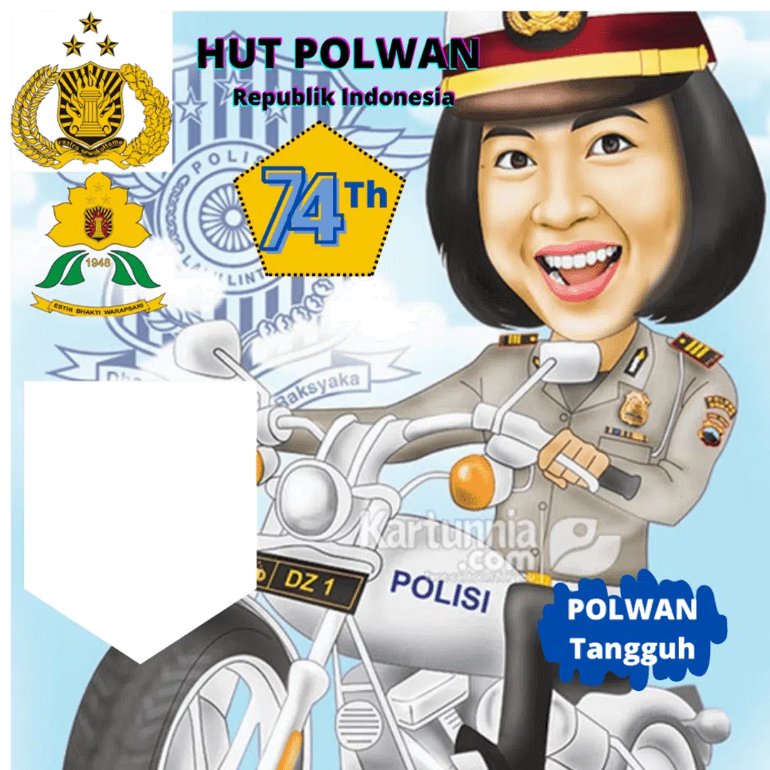 Link Twibbon HUT Polwan 2022 yang ke 74