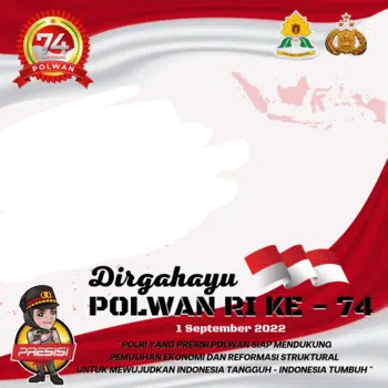  Twibbon HUT Polwan Ke-74 Tahun 2022