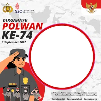  Twibbon HUT Polwan Ke-74 Tahun 2022