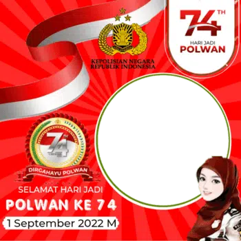  Twibbon HUT Polwan Ke-74 Tahun 2022