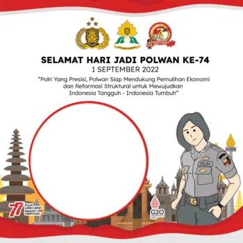 Twibbon HUT Polwan Ke-74 Tahun 2022