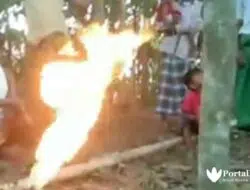 Gas Alam Keluar Saat Pengeboran Sumur Warga Sampang
