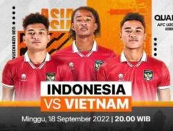 Link Live Streaming Timnas U19 vs Vietnam, Kualifikasi AFC Cup U-20 2023