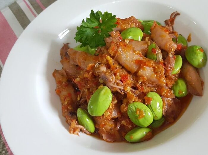 Resep Sambal Cumi Gurih Petai