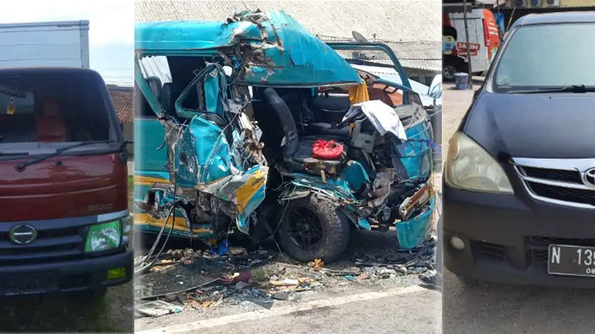 10 Korban Luka-luka, Laka Libatkan Mobil Box Hino, Mini Bus dan Avanza
