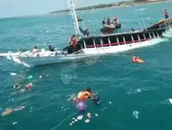 Kapal Mila Jawa Indah Karam di Pelabuhan Gayam