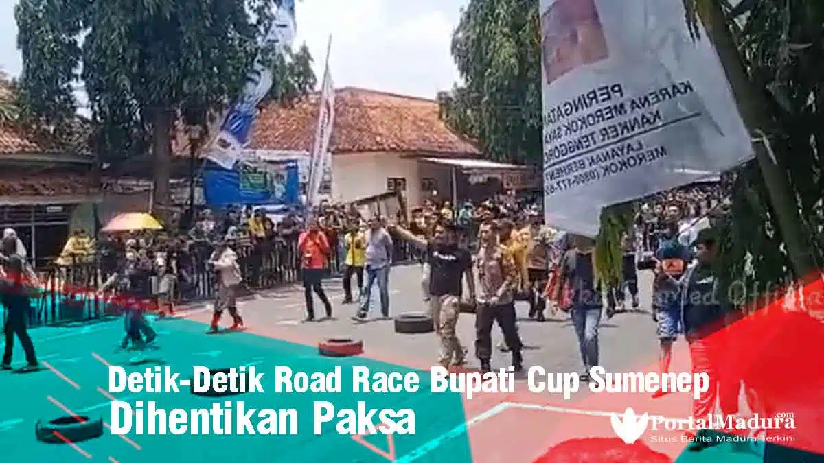 Jelang Azan Zuhur Tetap Berlangsung, Road Race Bupati Cup Sumenep Dihentikan Paksa