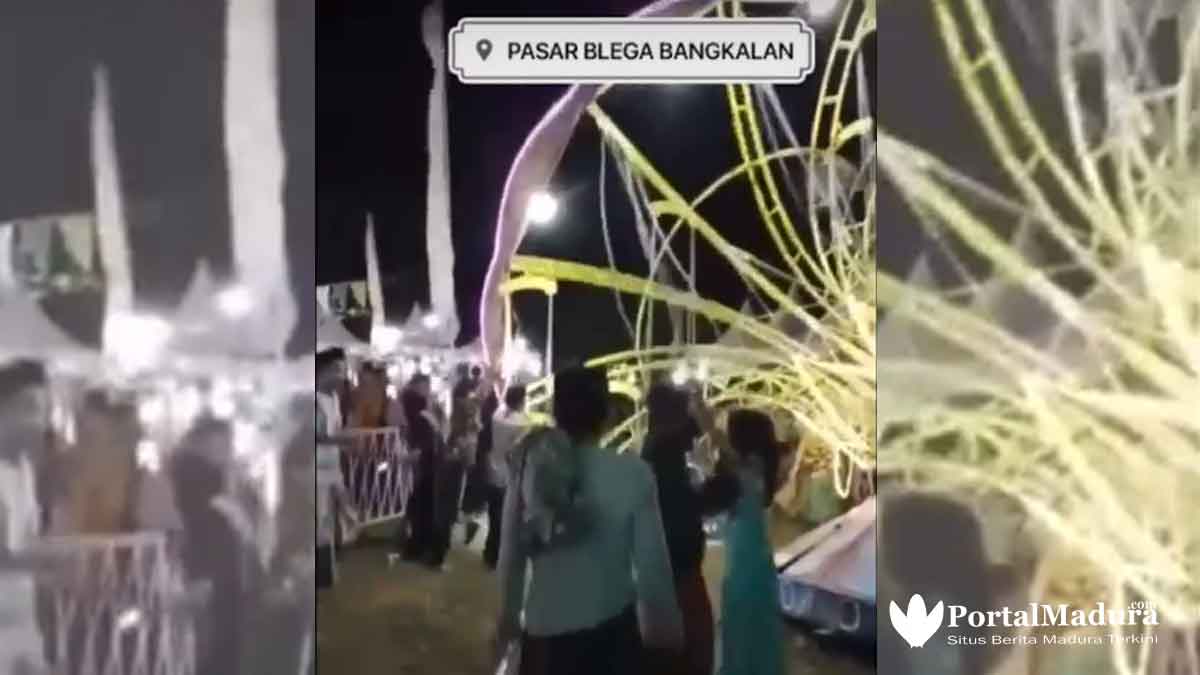 Wahana Ontang-anting Roboh di Pasar Malam Blega, Polisi Ambil Tindakan Tegas