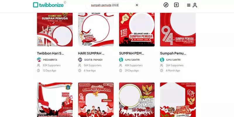 Link Download Twibbon Hari Sumpah Pemuda 28 Oktober 2022 dan Cara Pakainya