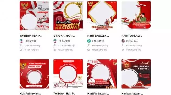 50 Link Twibbon Ucapan Selamat Hari Pahlawan 10 November Tahun 2022