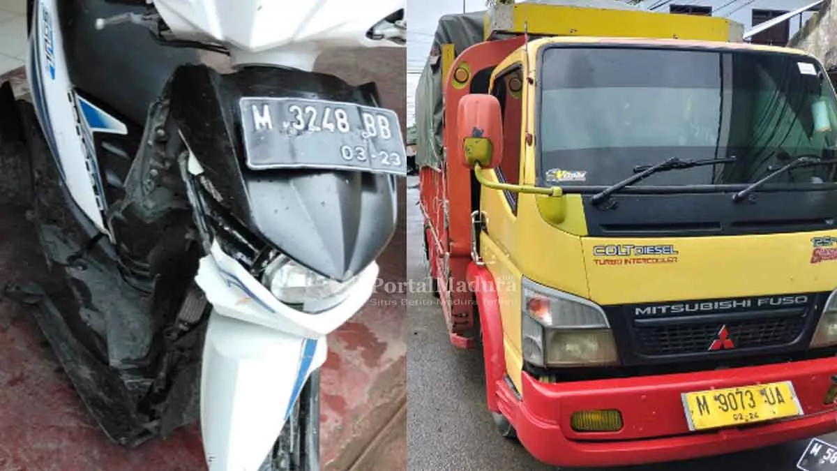 Brakk! Pemotor Tabrak Truk, Pelajar Pamekasan Tewas