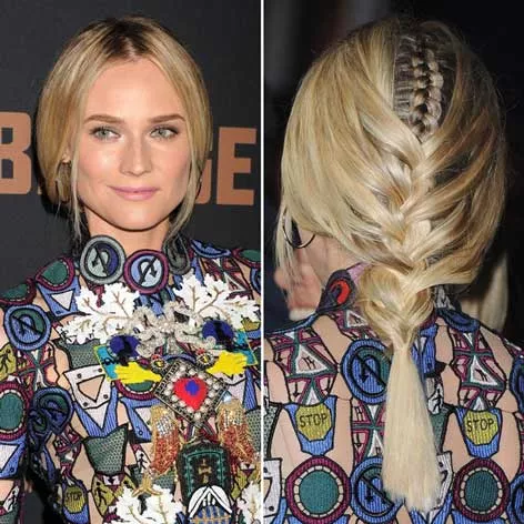 Inspirasi 6 Gaya Rambut Kepang Artis Dunia - Portalmadura.com Gaya Rambut Kepang Diane Kruger