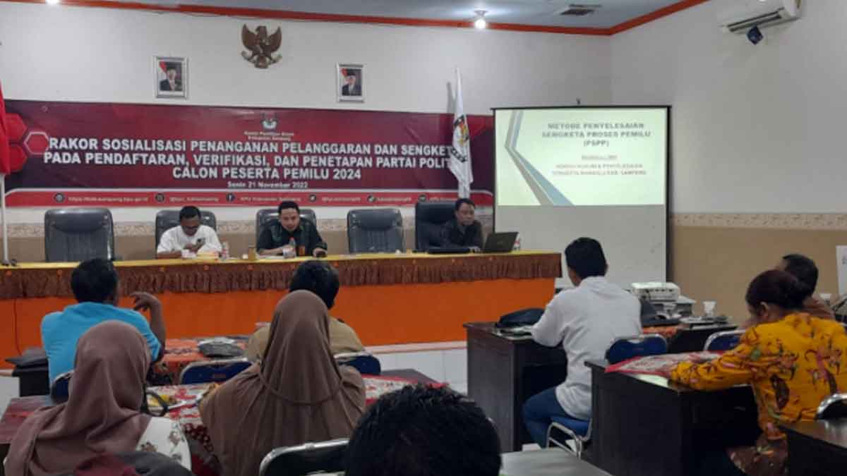 Libatkan Parpol, KPU Sampang Rakor Penanganan Pelanggaran Pemilu