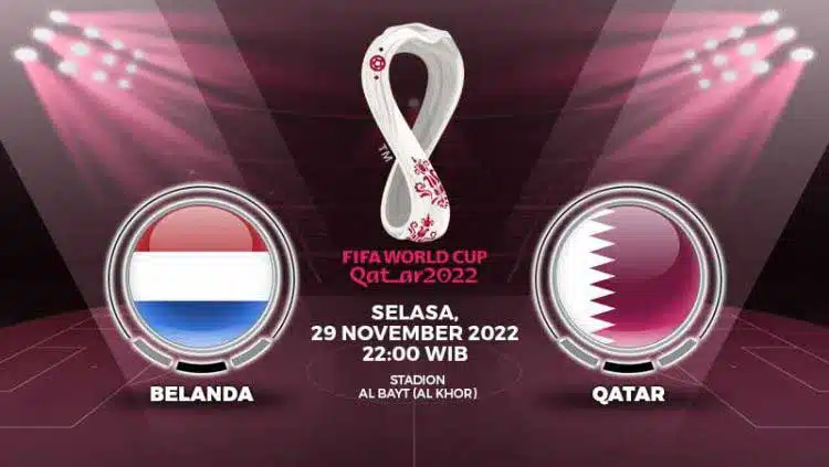 Link Live Streaming Belanda vs Qatar di Piala Dunia 2022
