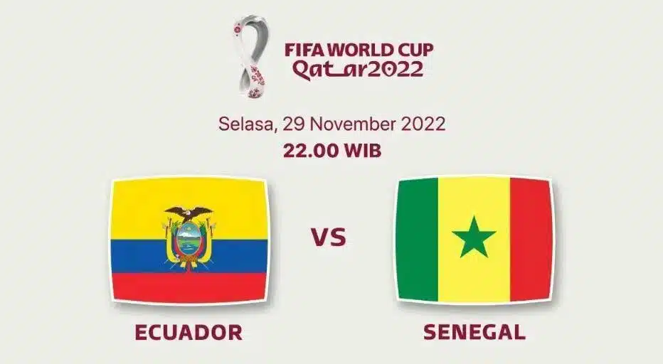Link Live Streaming Ekuador VS Senegal, Piala Dunia 2022
