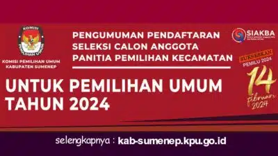 Pemilu 2024, KPU Sumenep Buka Pendaftaran Seleksi Calon Anggota PPK