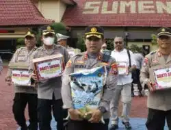 Polres Sumenep Salurkan Bansos Korban Gempa Cianjur