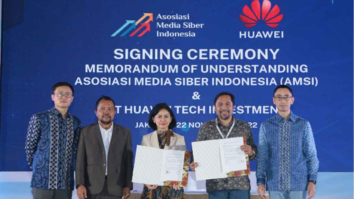 MoU, Huawei dan AMSI Jalin Sinergi Tingkatkan Kecakapan Digital Media Siber