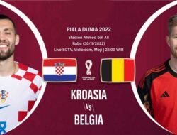 Jadwal Piala Dunia 2022 Kroasia vs Belgia