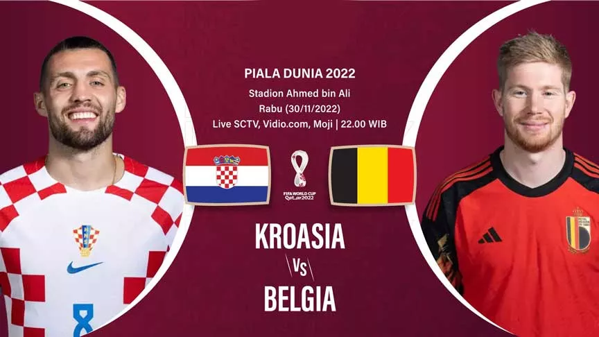 Jadwal Piala Dunia 2022 Kroasia vs Belgia