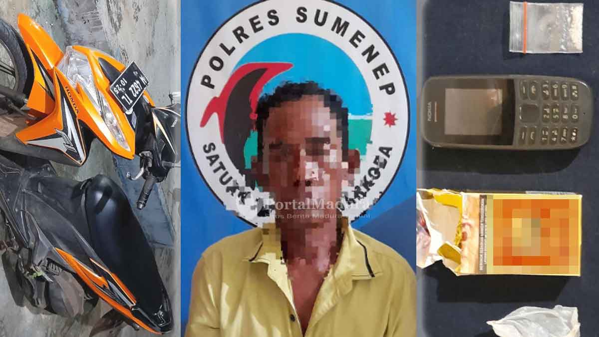 Kurir Jaringan Narkoba Desa Kombang Diringkus Polisi Sumenep