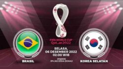 Nonton Link Live Streaming Brasil VS Korea Selatan Piala Dunia 2022 Kick Off 02.00 WIB