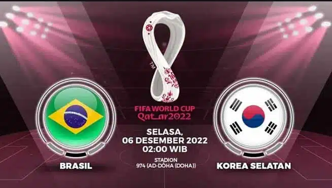 Nonton Link Live Streaming Brasil VS Korea Selatan Piala Dunia 2022 Kick Off 02.00 WIB
