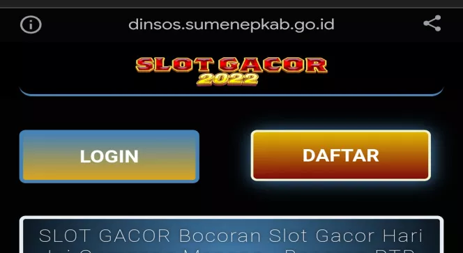Laman Dinsos Sumenep Tampilkan Slot Judi Gacor