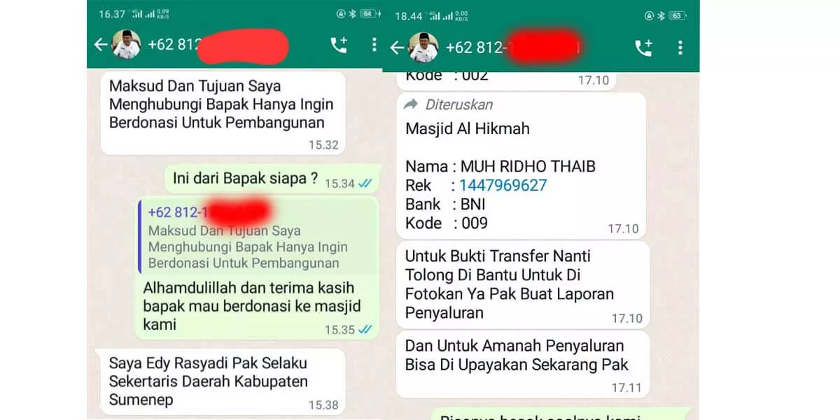 Awas, Beredar Nomor WhatsApp Ngaku Sekda Sumenep