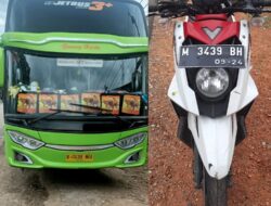 2 Siswa SD Meninggal, Laka Bus Gunung Harta Vs Motor