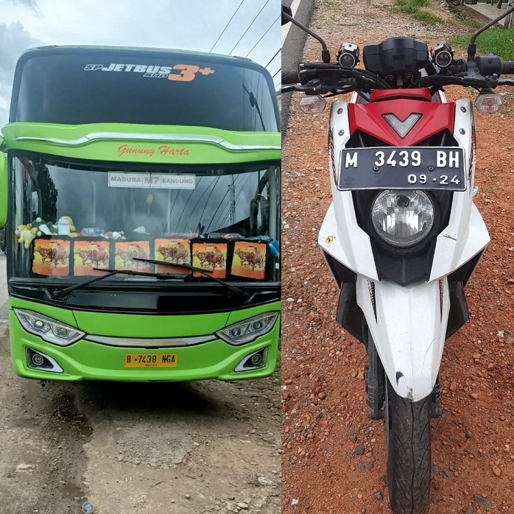 2 Siswa SD Meninggal, Laka Bus Gunung Harta Vs Motor