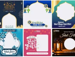 Kumpulan Desain Twibbon Idul Fitri 1444 H / 2023 M CDR, PNG, PSD