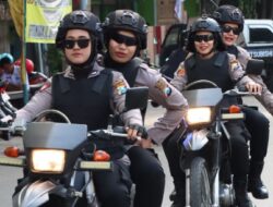 Polwan Polres Sumenep Gelar Patroli Bersepeda