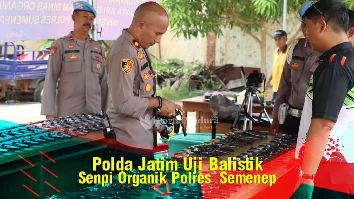Polda Jatim Uji Balistik Senpi Organik Polres Semenep