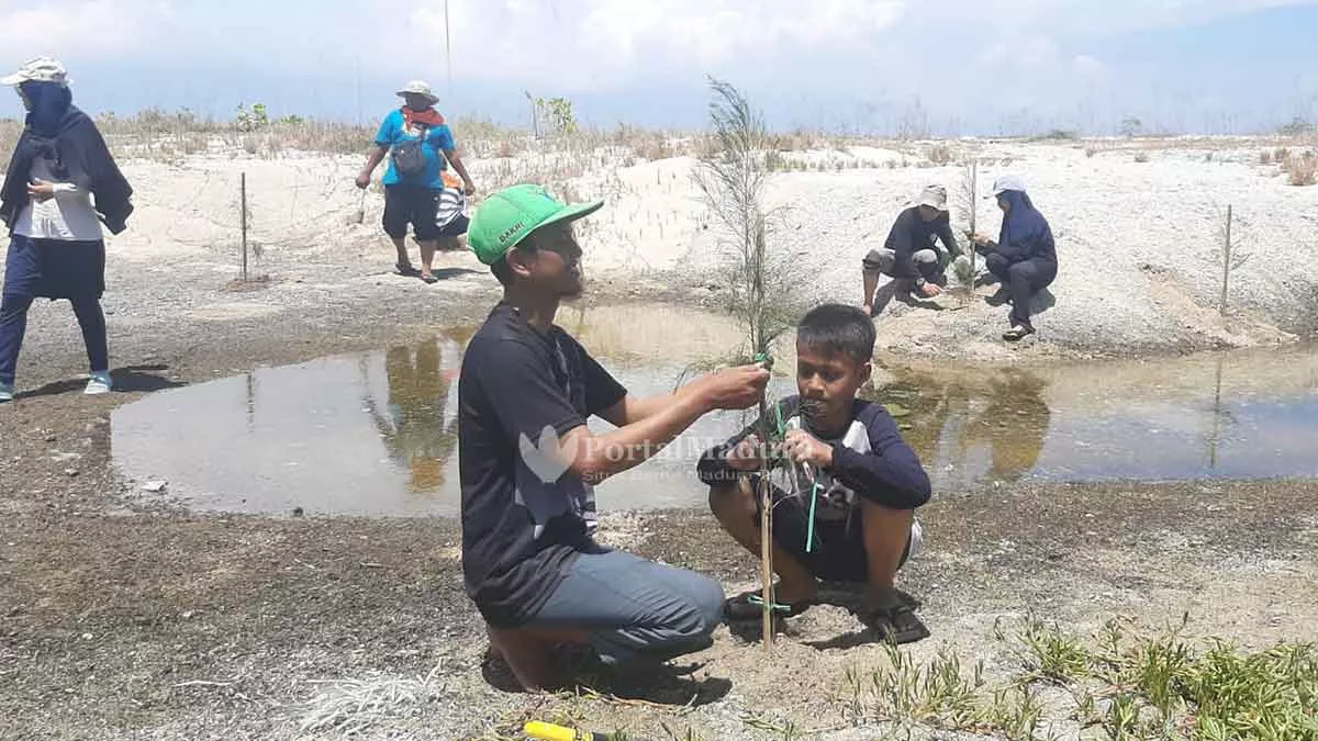 Selamatkan Gili Pandan Sumenep, FK3I Tanam Pohon Cemara Udang