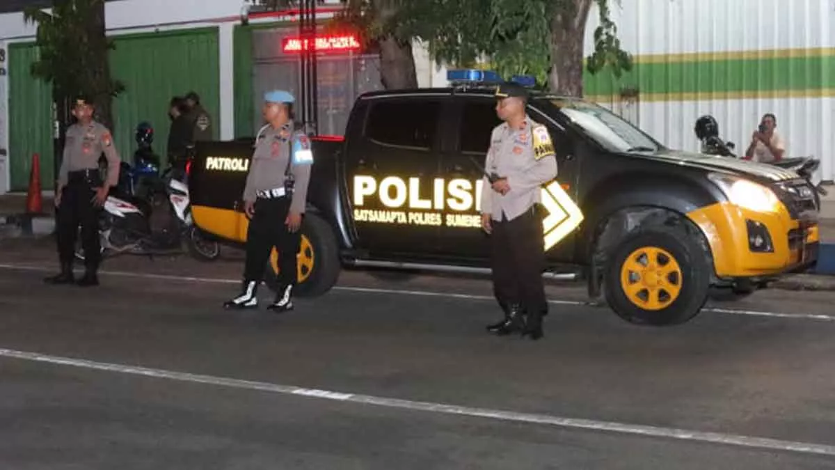 Cegah Balap Liar, Polres Sumenep Patroli Malam