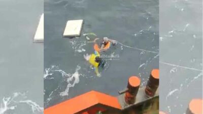12 ABK KM Putra Sumber Mas Ditemukan Selamat di Selat Bali