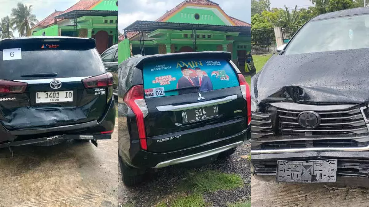 3 Mobil Rombongan Capres 01 Alami Kecelakaan Beruntun di Sumenep Madura