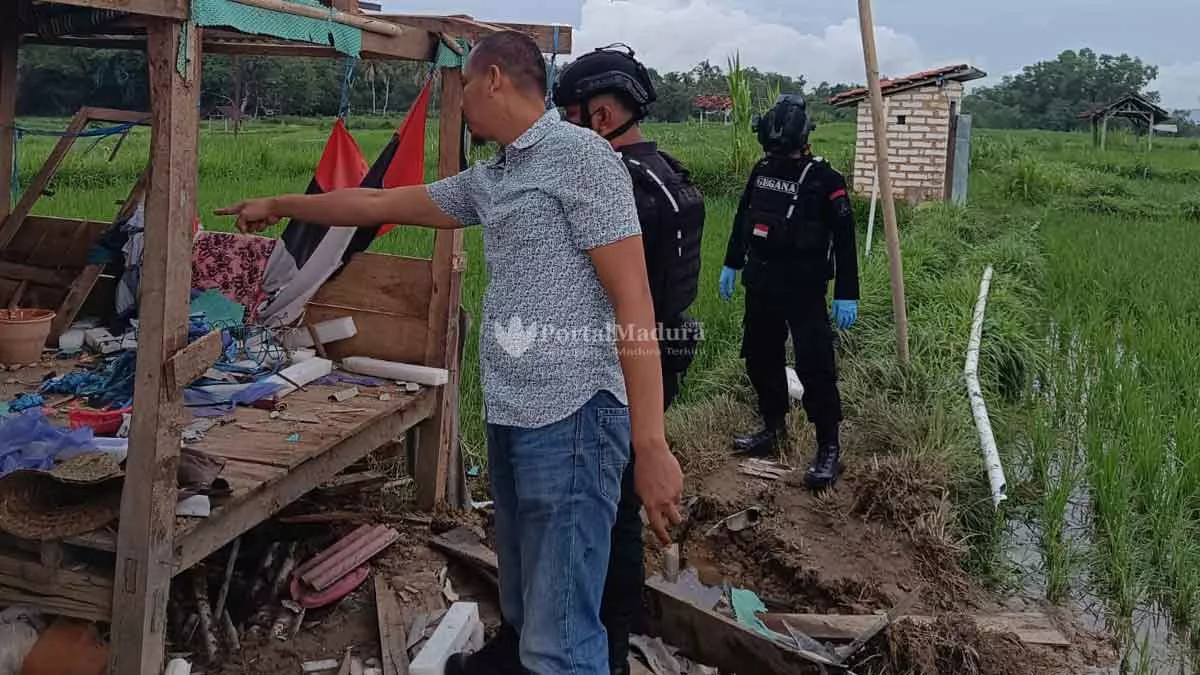 Tim Gegana Polda Jatim Temukan Sisa Serbuk Mesiu di Lokasi Ledakan Mirip Bom Molotov