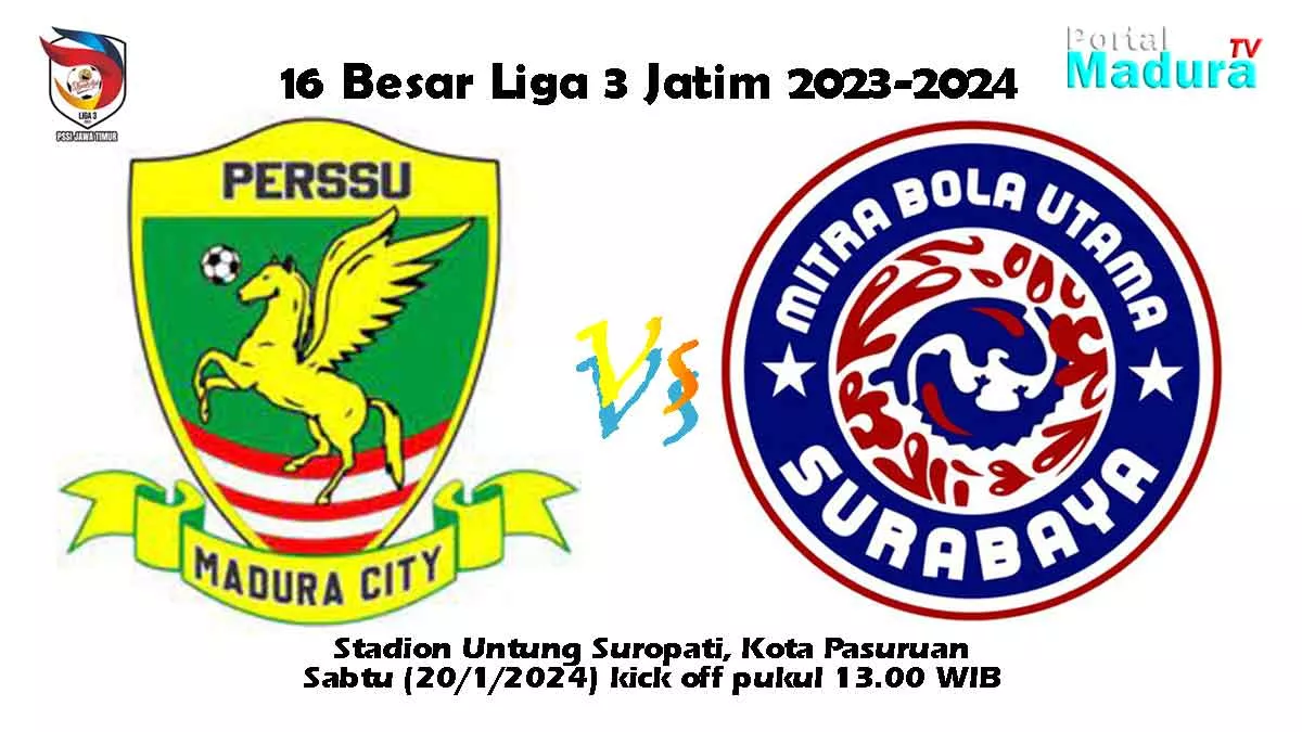 Susunan Pemain Perssu MC vs Mitra Bola Utama Babak 16 Besar Liga 3 Jatim 2023-2024