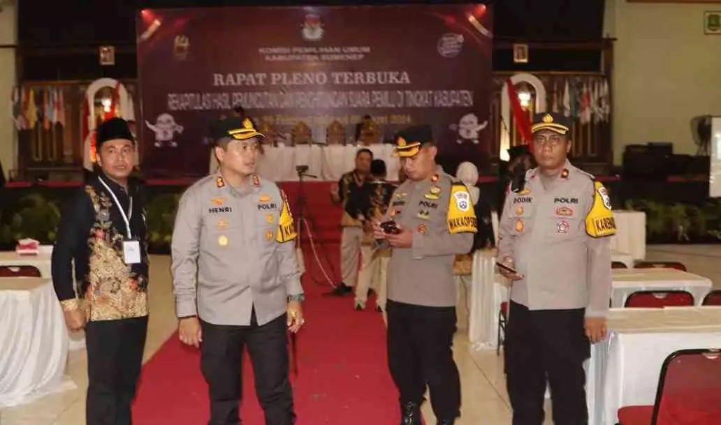 225 Personel Polisi Amankan Rekapitulasi Suara Pemilu 2024 Tingkat KPU Sumenep