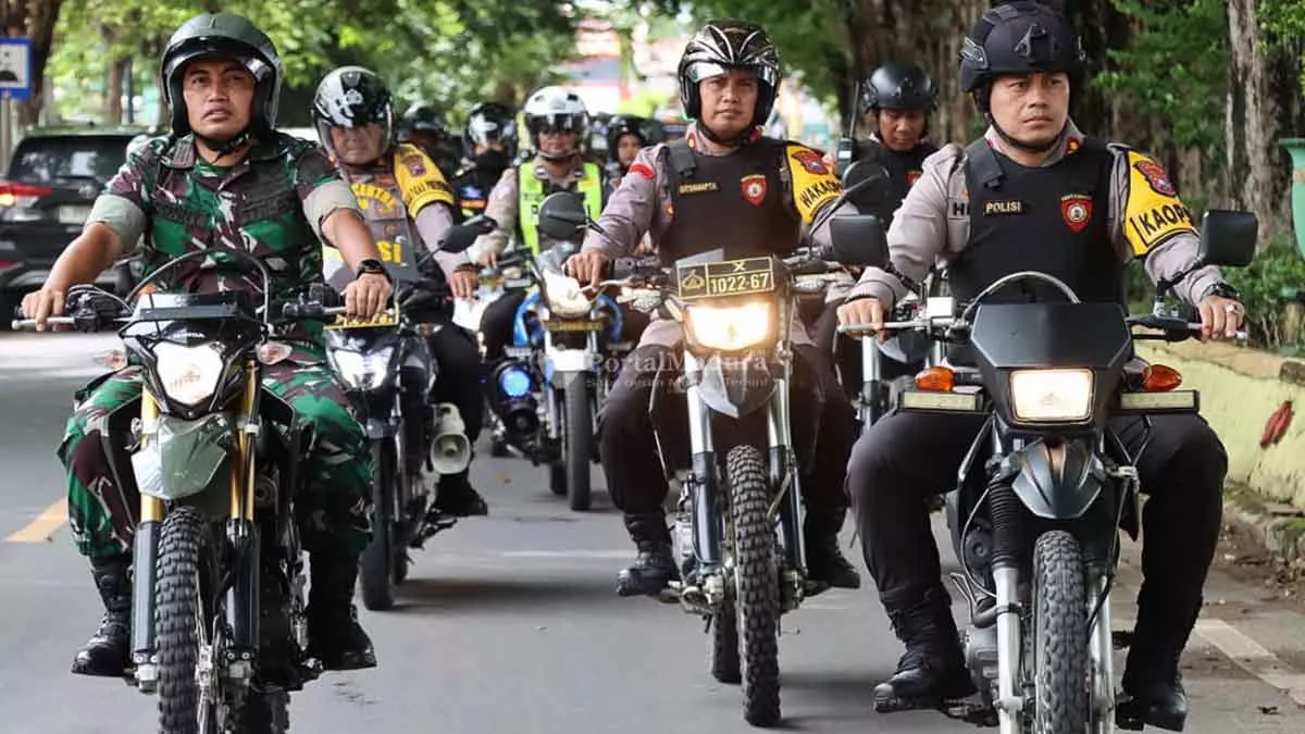 Amankan Pemilu 2024, TNI-Polri Gelar Patroli Skala Besar di Sumenep