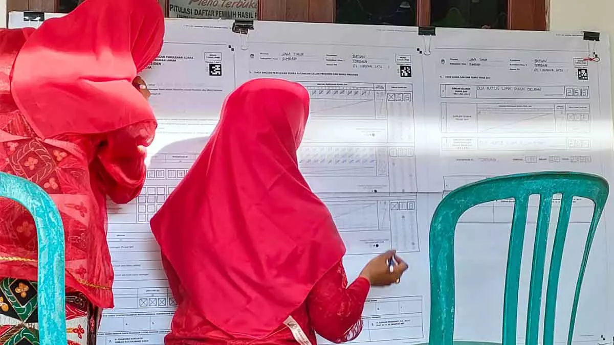 Ganjar-Mahfud ‘Nyungsep’ di TPS Bupati Sumenep