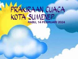 Prakiraan Cuaca 14 Februari Bertepatan Hari H Pemilu 2024 Wilayah Kota Sumenep