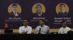 Diskusi Trustworthy bertajuk “Media di Tengah Dinamika Pemilu 2024” berlangsung di salah satu hotel Kota Semarang, Rabu (28/2/2024) sebagai pembuka Konferwil III AMSI Jateng 2024.